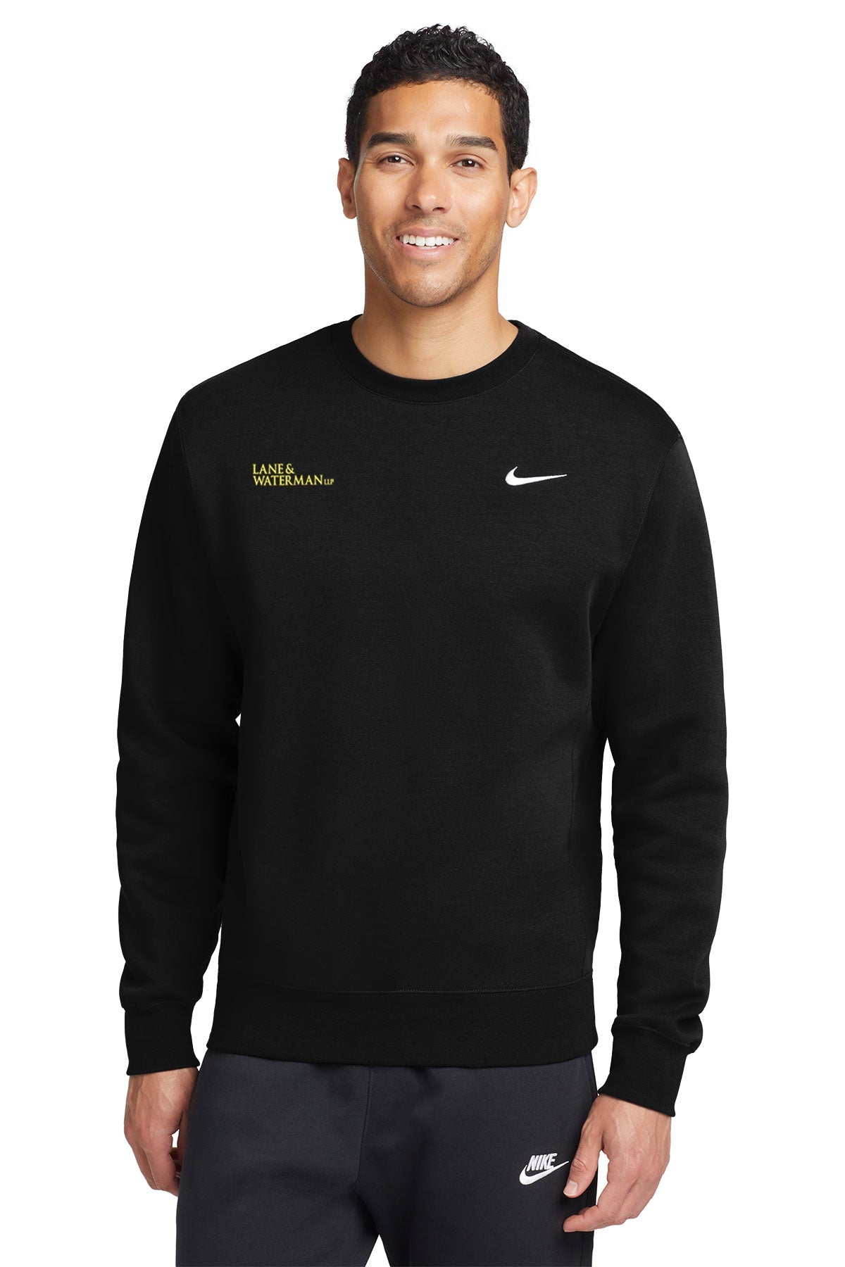 Nike Club Fleece Crew, Black [Lane & Waterman]