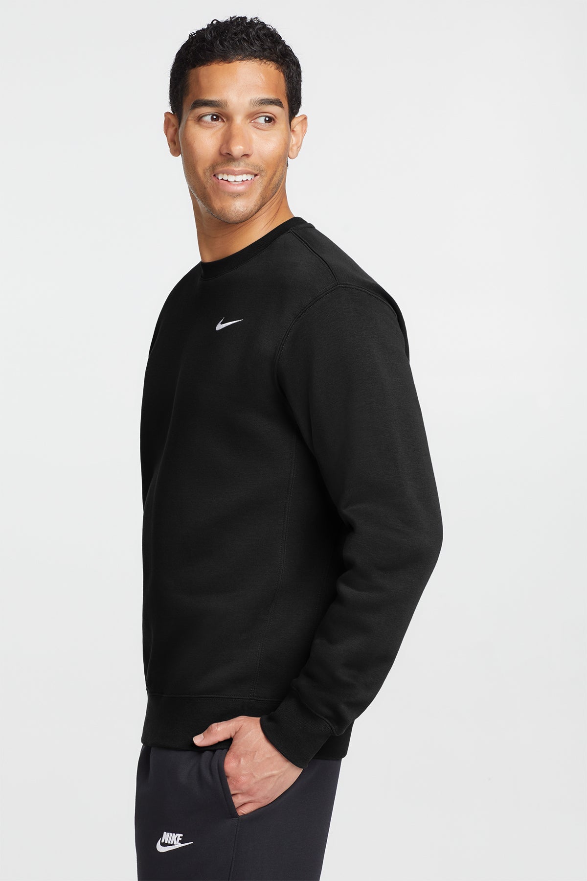 Nike Club Fleece Crew, Black [Lane & Waterman]