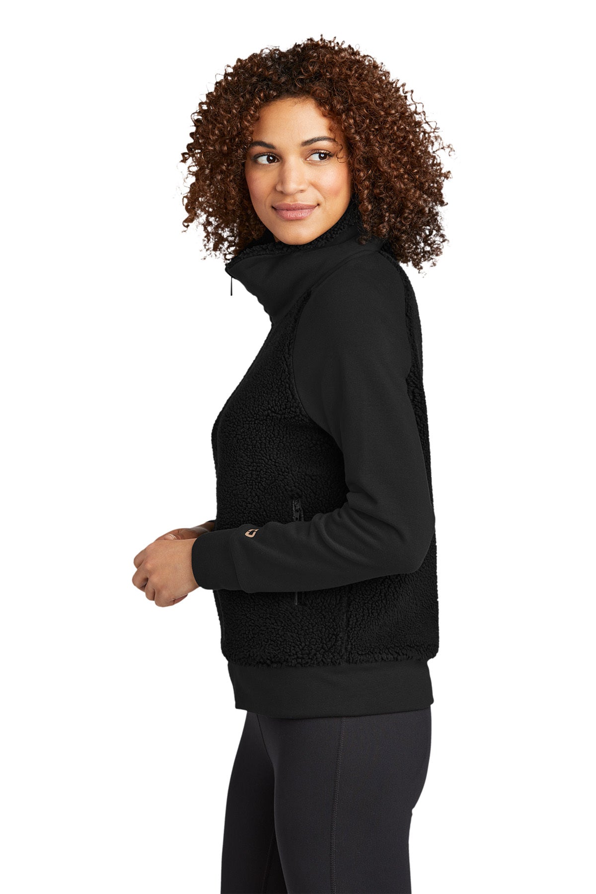 OGIO Ladies Luuma Customized Sherpa Jackets, Blacktop [Horizontal Talent]