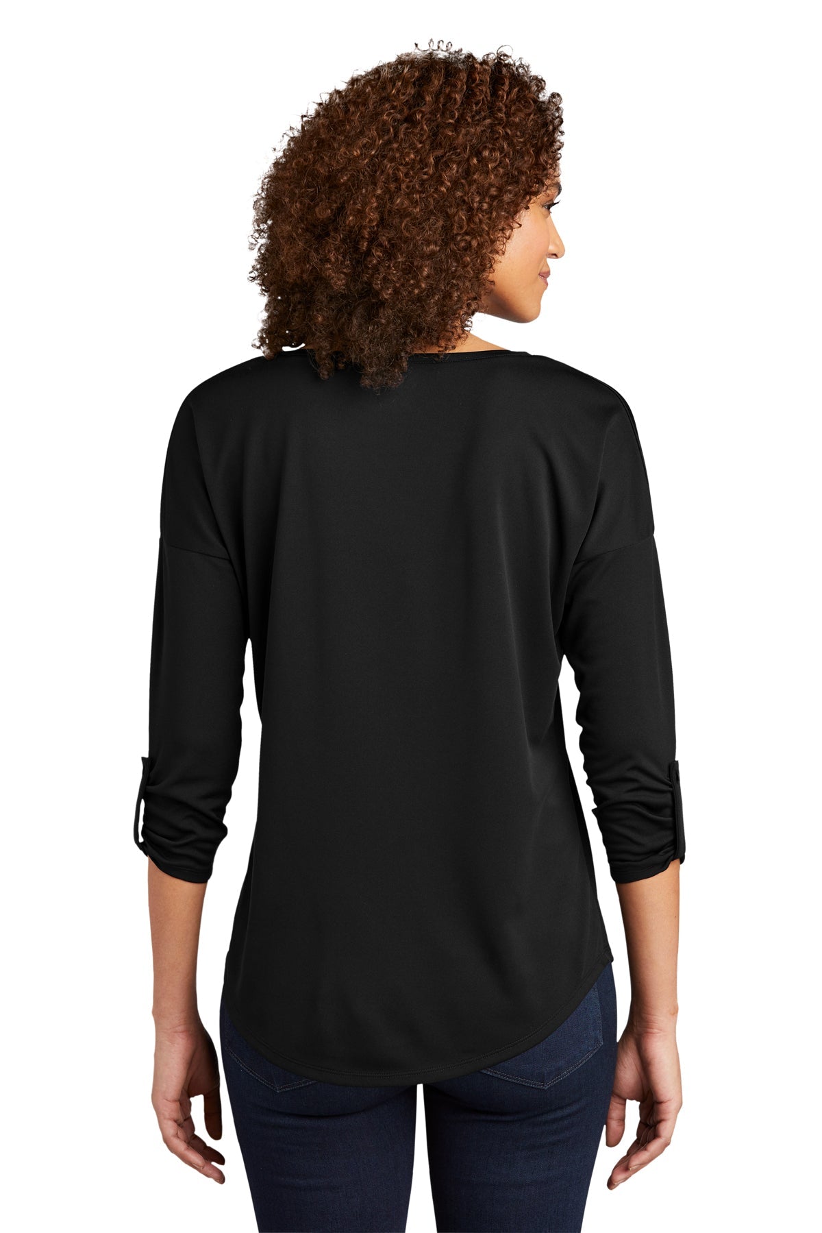 OGIO Ladies Gravitate Custom Scoop Neck T-Shirts, Blacktop [CommStar Credit Union]