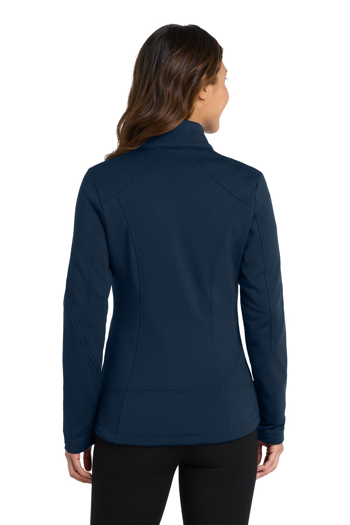 Port Authority Women's Grid Fleece Custom Jackets, River Blue Navy