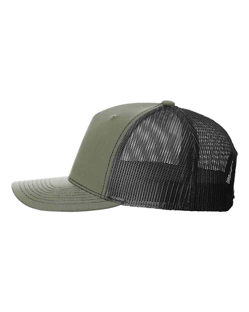 Richardson Five-Panel Custom Trucker Caps, Loden Green / Black [Infintium Inc.]