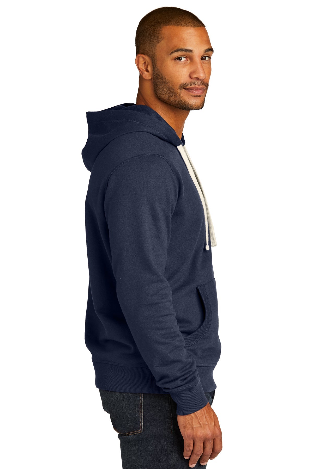 District Men's Fleece Hoodie, True Navy [GuidePoint Security]