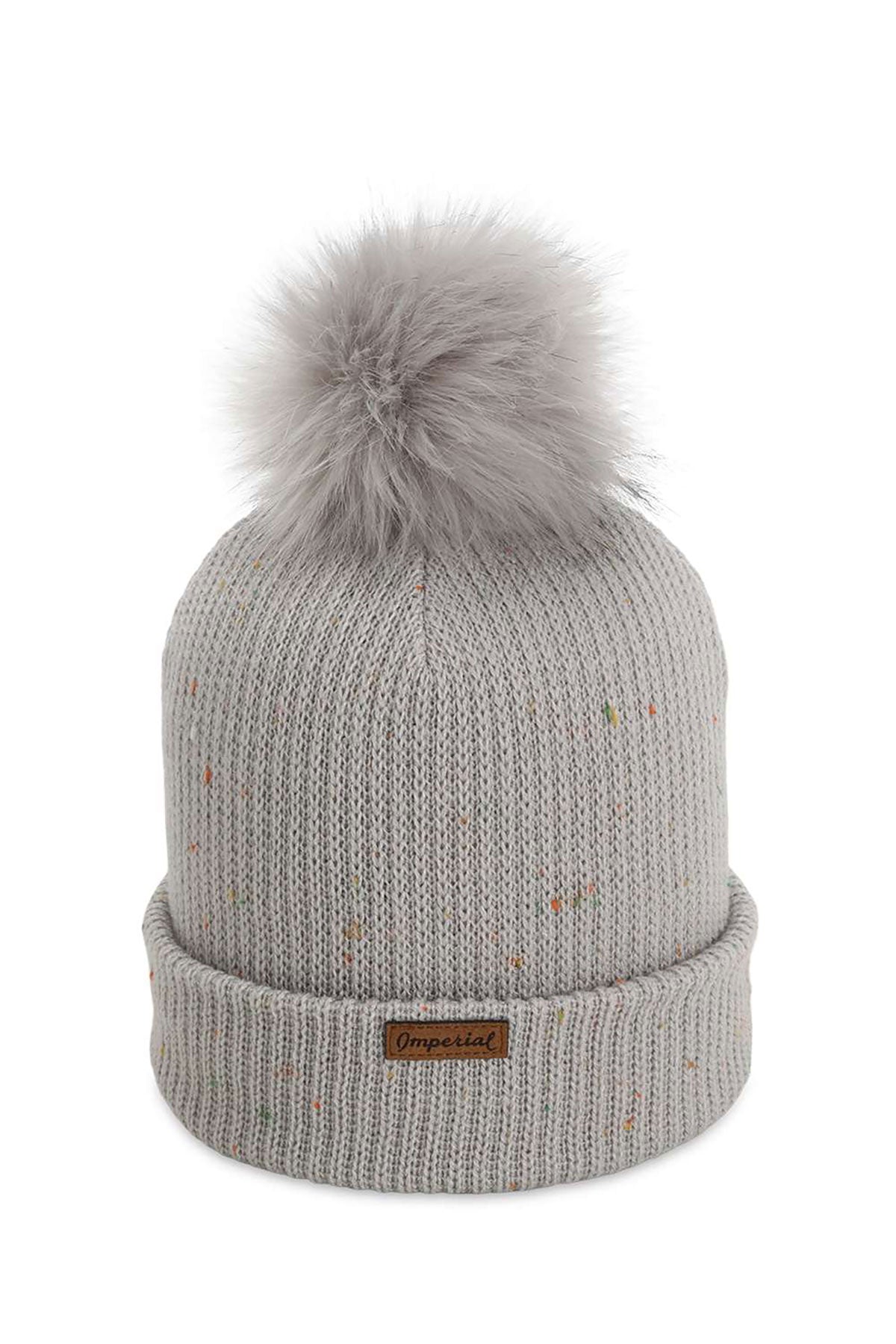 Imperial The Montage Pom Cuffed Custom Beanies, Light Grey