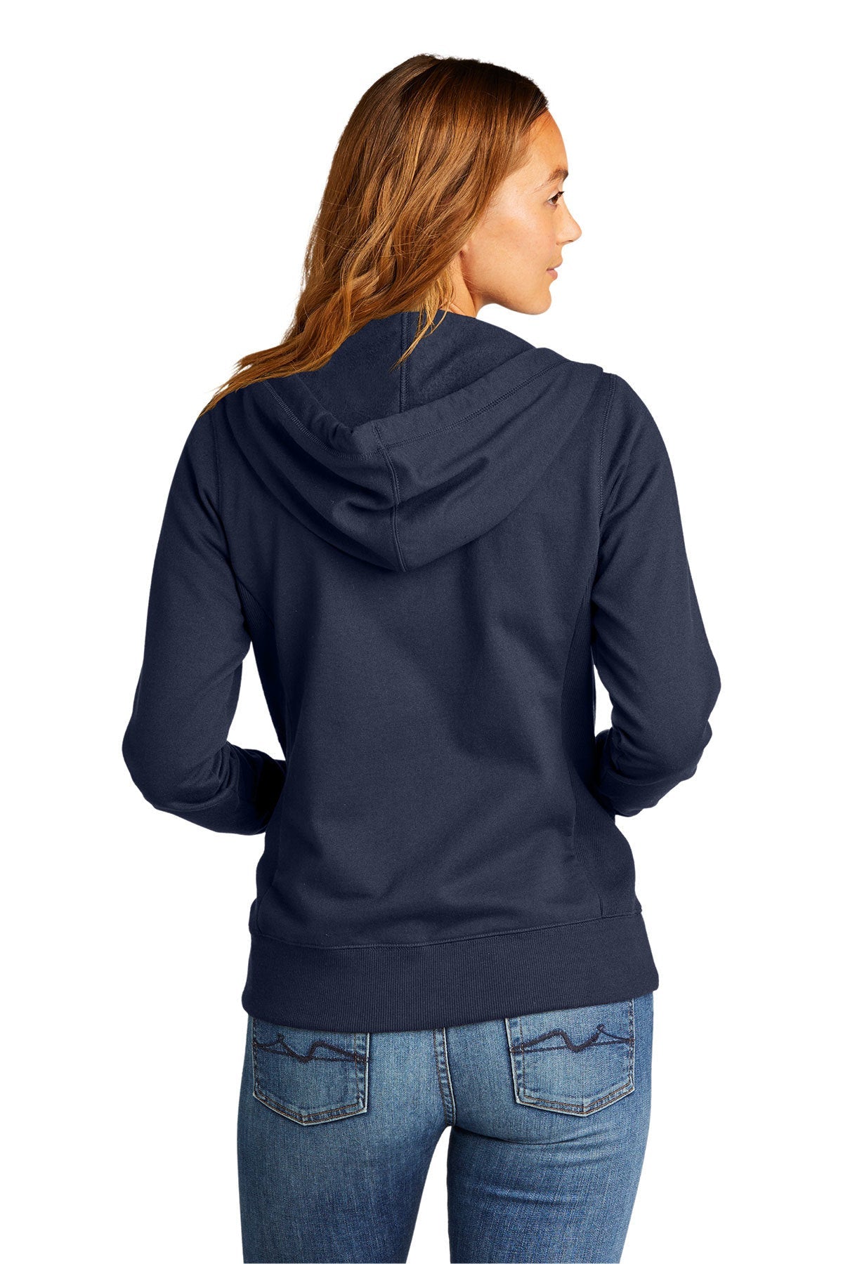 District Women's Re-Full-Zip Hoodies, True Navy [Launch]