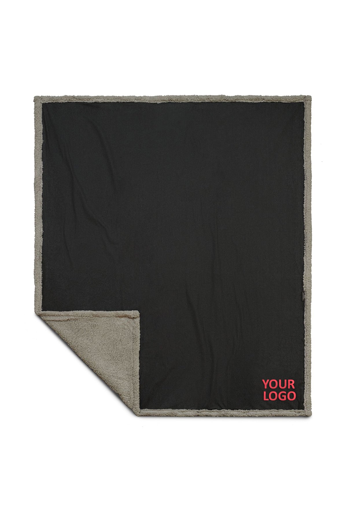 Field & Co Oversized Wool Sherpa Blanket, Charcoal