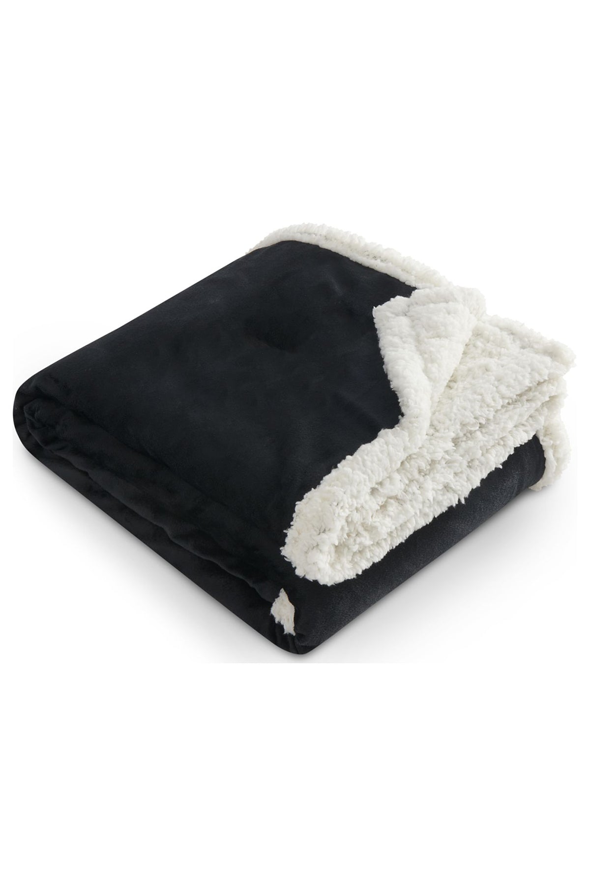 Field & Co 100% Recycled PET Sherpa Blanket, Black