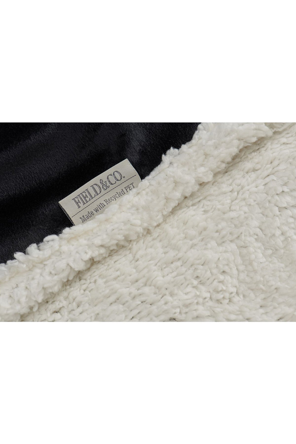 Field & Co 100% Recycled PET Sherpa Blanket, Black