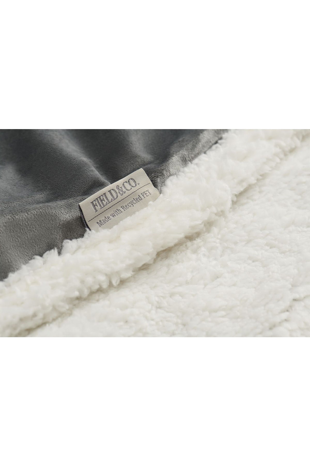 Field & Co 100% Recycled PET Sherpa Blanket, Gray
