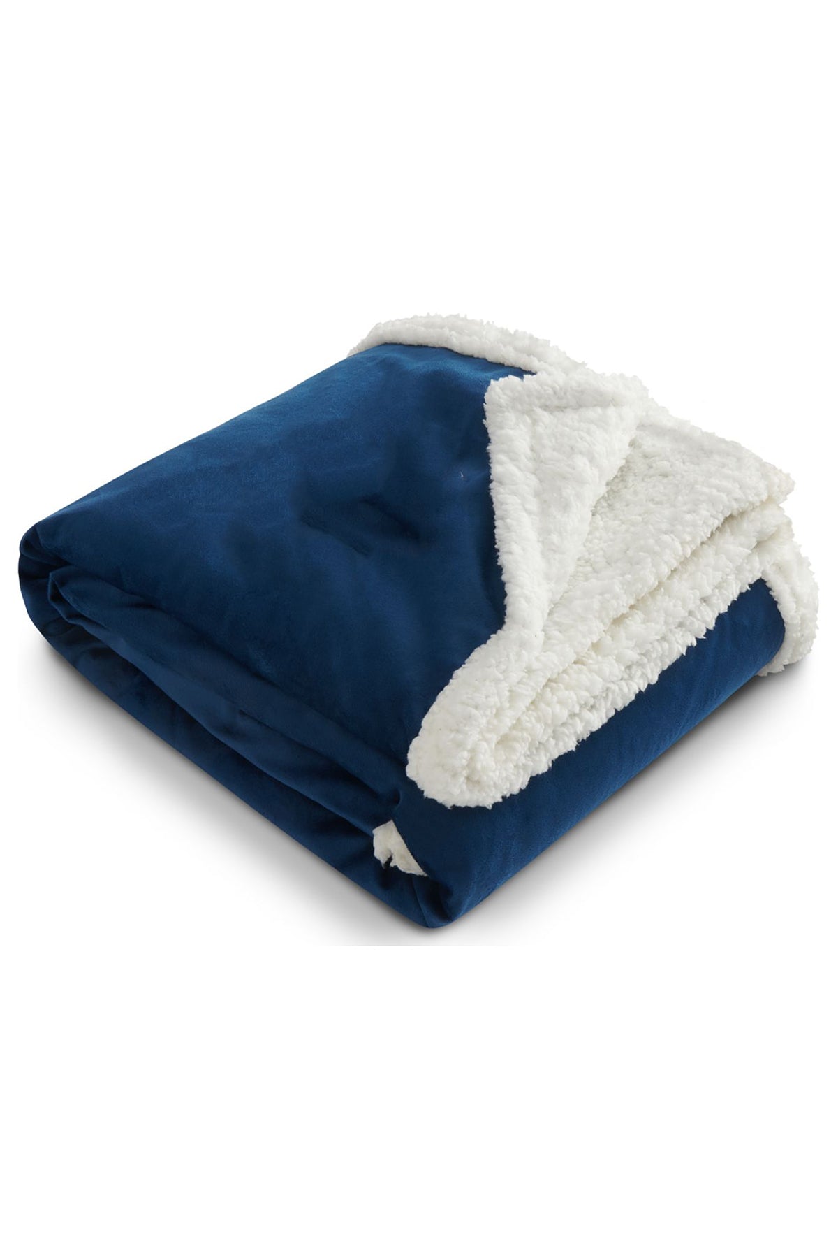 Field & Co 100% Recycled PET Sherpa Blanket, Navy