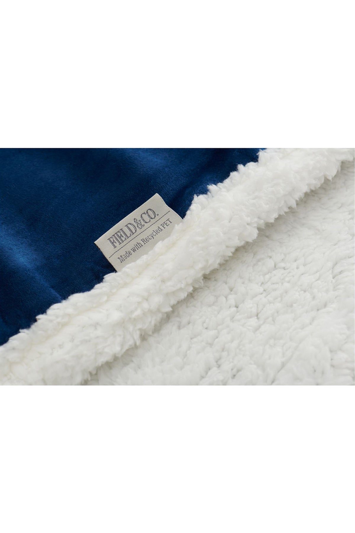 Field & Co 100% Recycled PET Sherpa Blanket, Navy