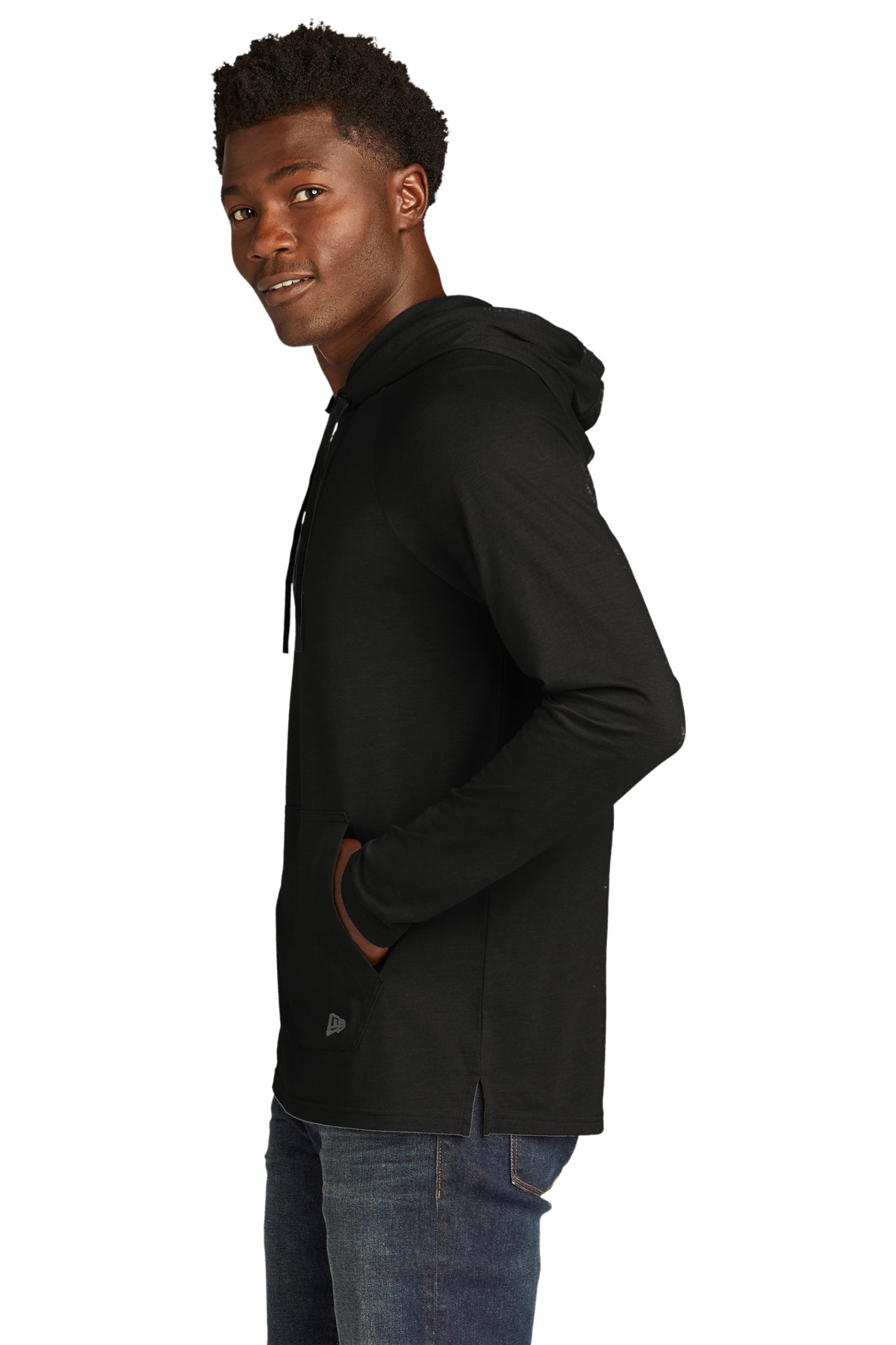 New Era Tri-Blend Custom Hoodies, Black Solid [The Vertex Project]