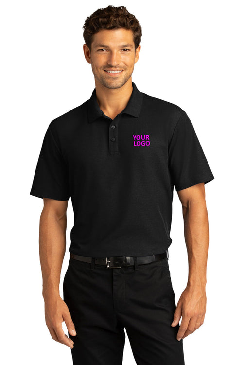 Port Authority Womens SuperPro React Custom Polos, Deep Black [Harris & Associates]