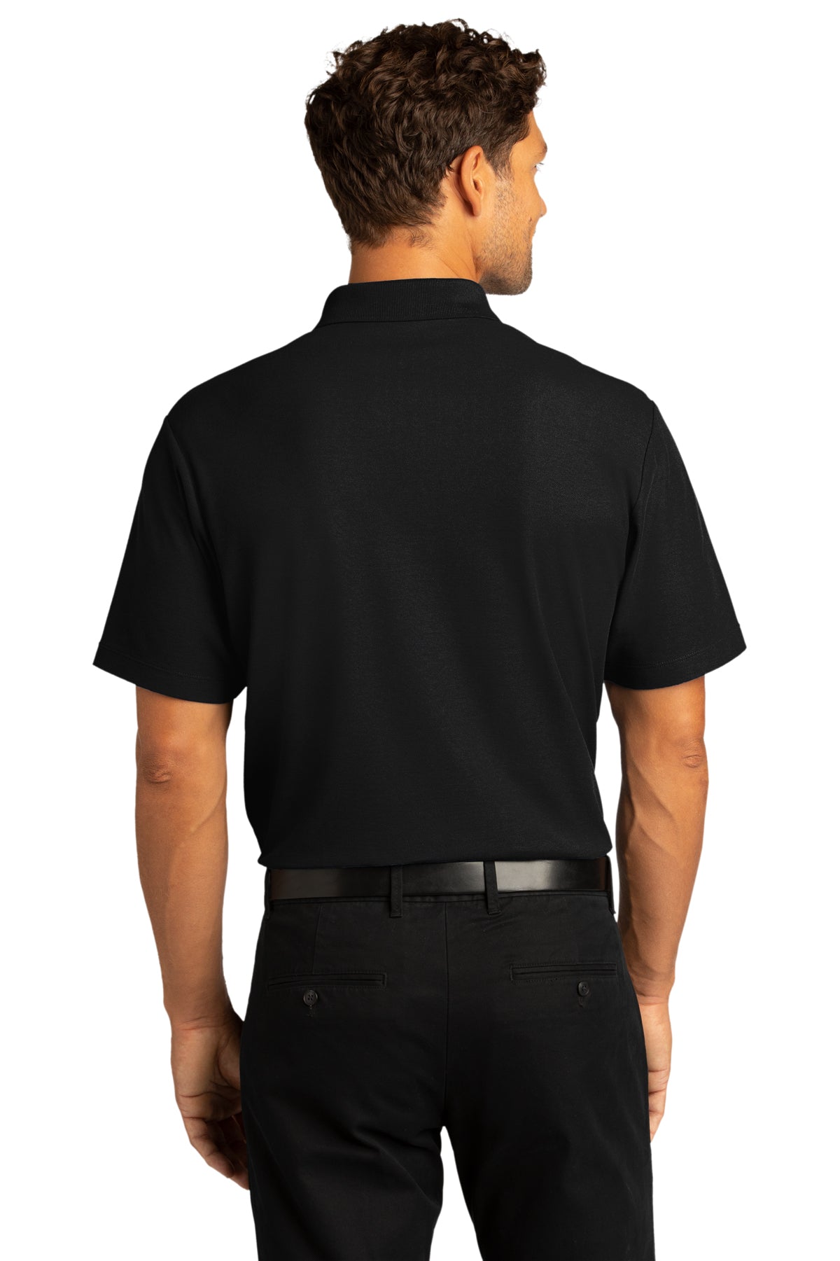 Port Authority SuperPro React Custom Polos, Deep Black [Lake Erie Arms]