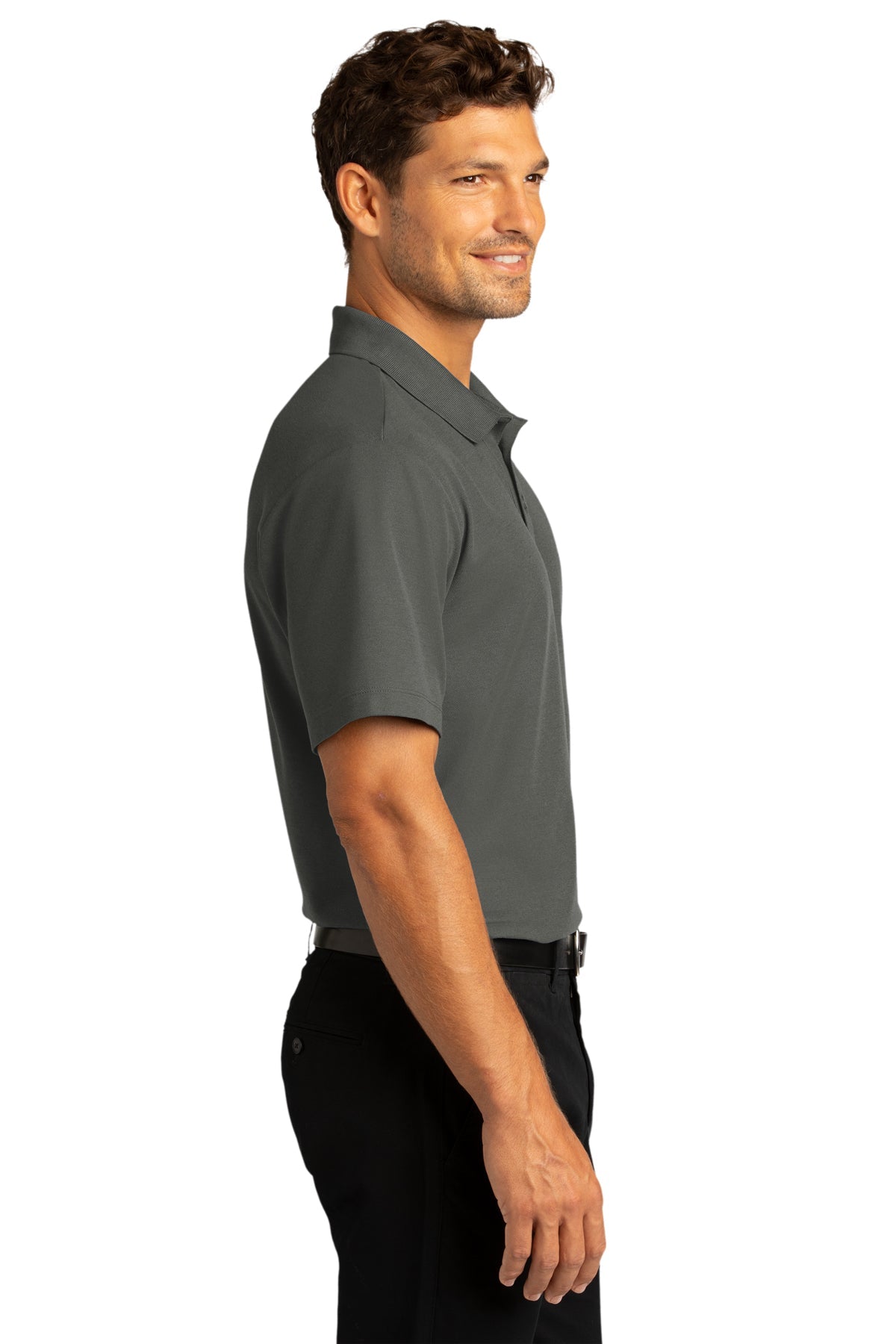 Port Authority SuperPro React Custom Polos, Storm Grey [Milford Mining Company Utah]