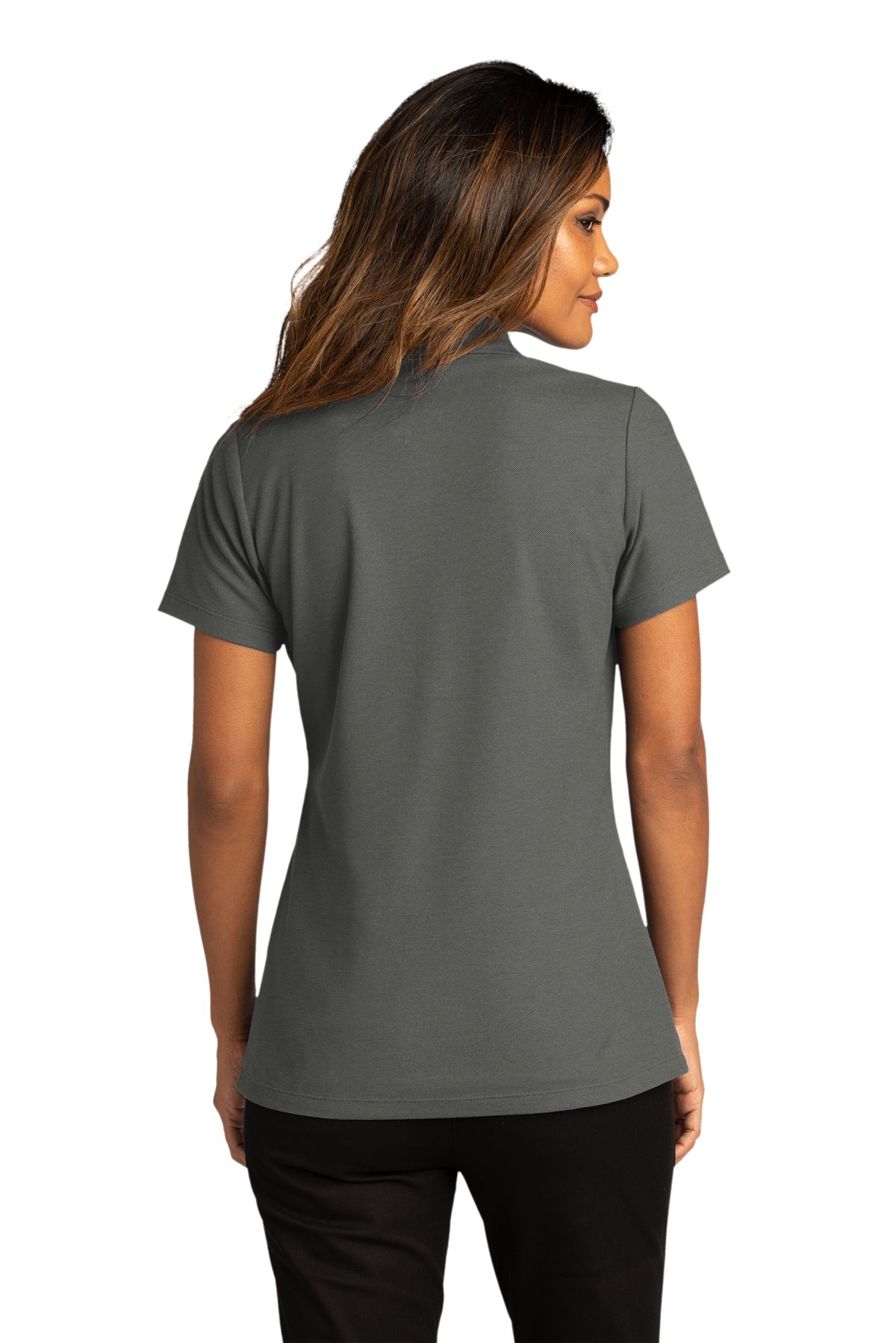 Port Authority Womens SuperPro React Custom Polos, Storm Grey [TruNorthern]