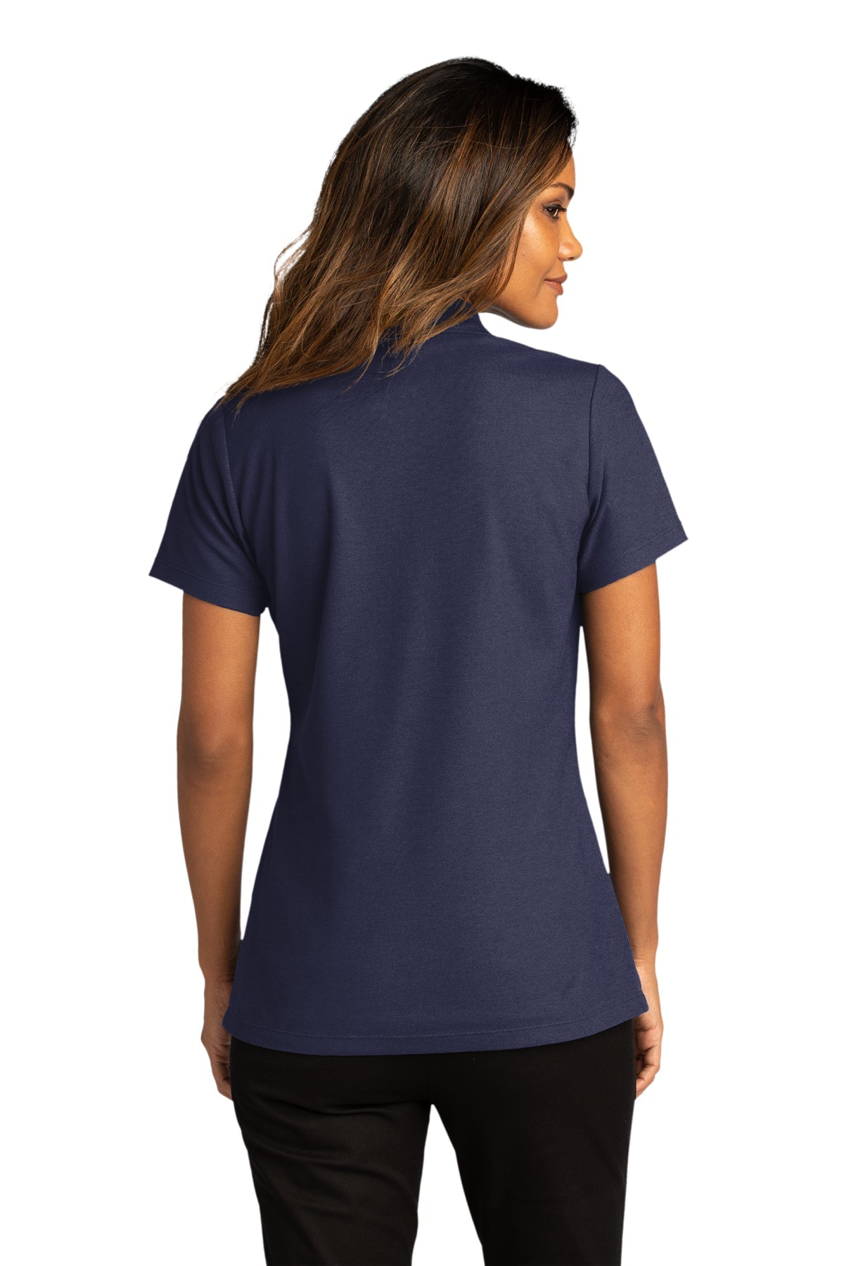 Port Authority Womens SuperPro React Custom Polos, True Navy [Lake Erie Arms]