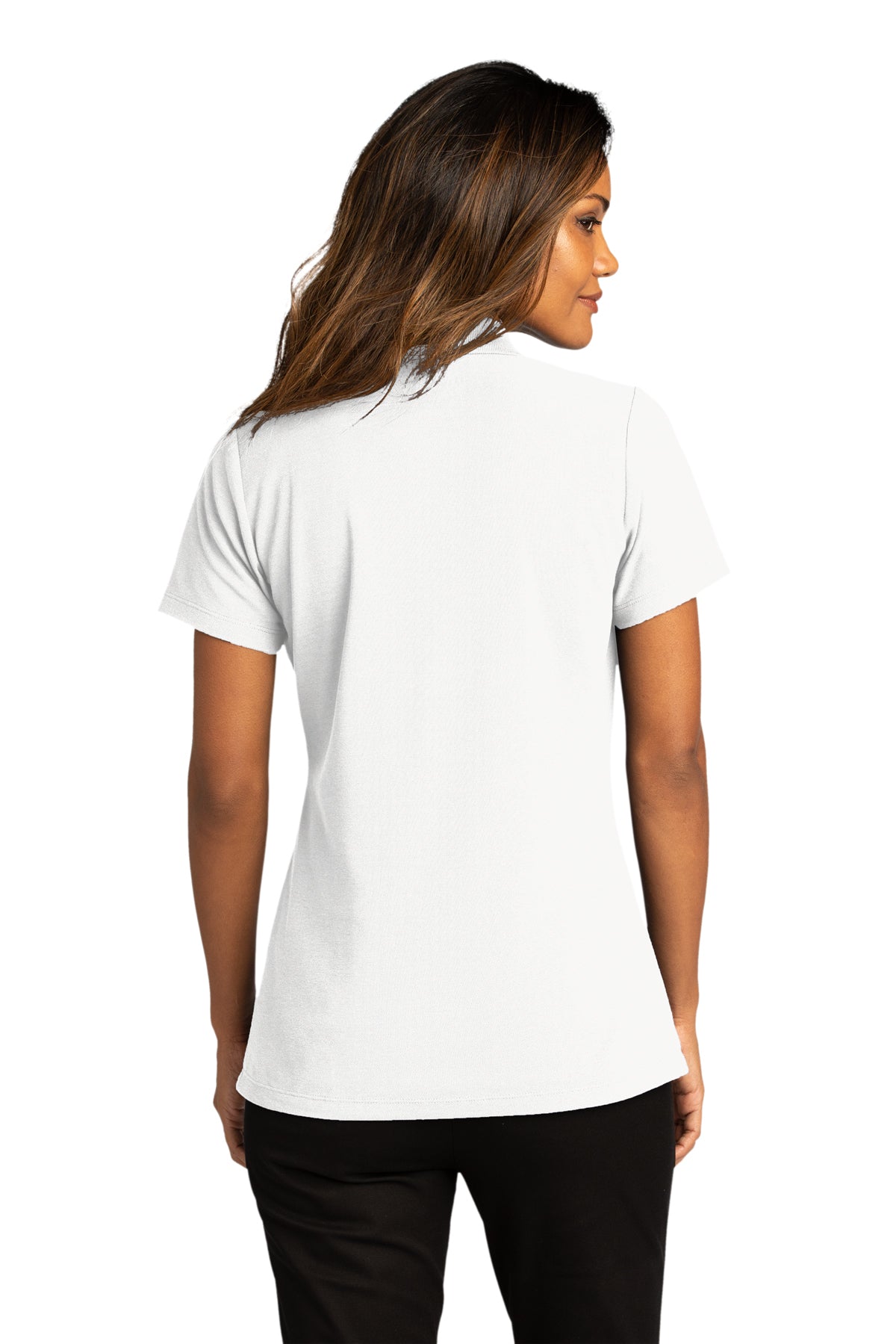 Port Authority Womens SuperPro React Custom Polos, White [USFCR]