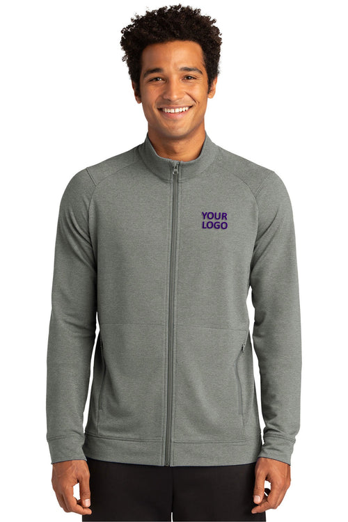 Sport-Tek Women's Custom Sport-Wick Flex Fleece Full-Zips, Light Grey Heather