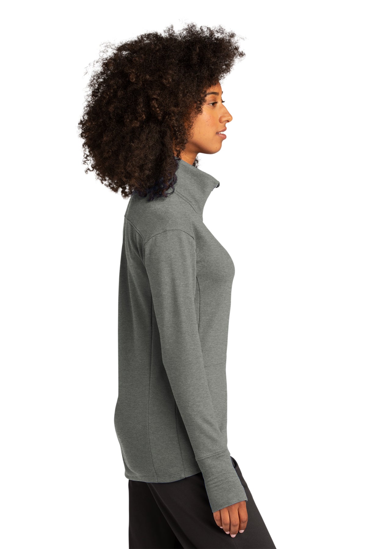 Sport-Tek Women's Custom Sport-Wick Flex Fleece Full-Zips, Light Grey Heather