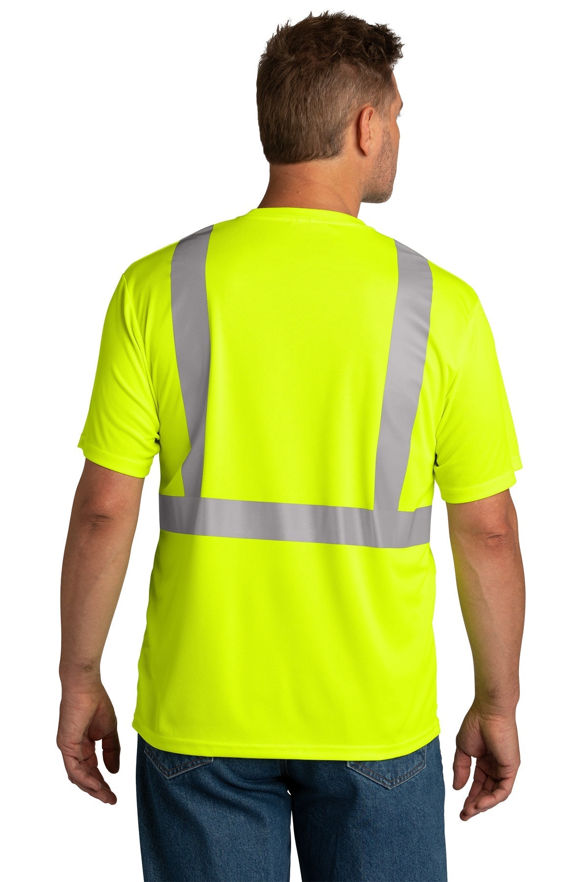 CornerStone ANSI 107 Class 2 Mesh Custom Tee's, Safety Yellow [sean@hearthcorp.com]
