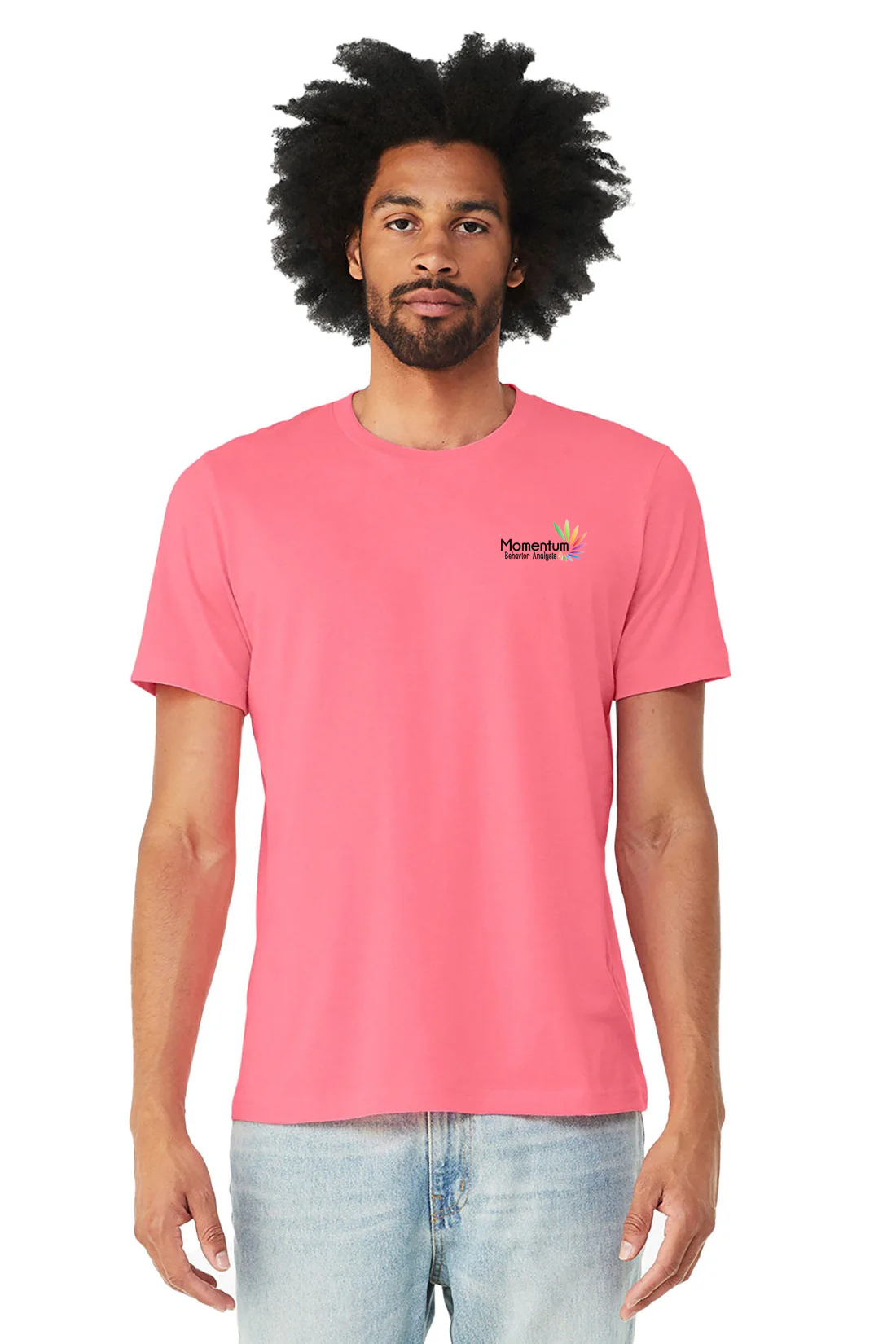 Bella Canvas Unisex Heather T-Shirt, Neon Pink [Momentum Behavior Analysis]