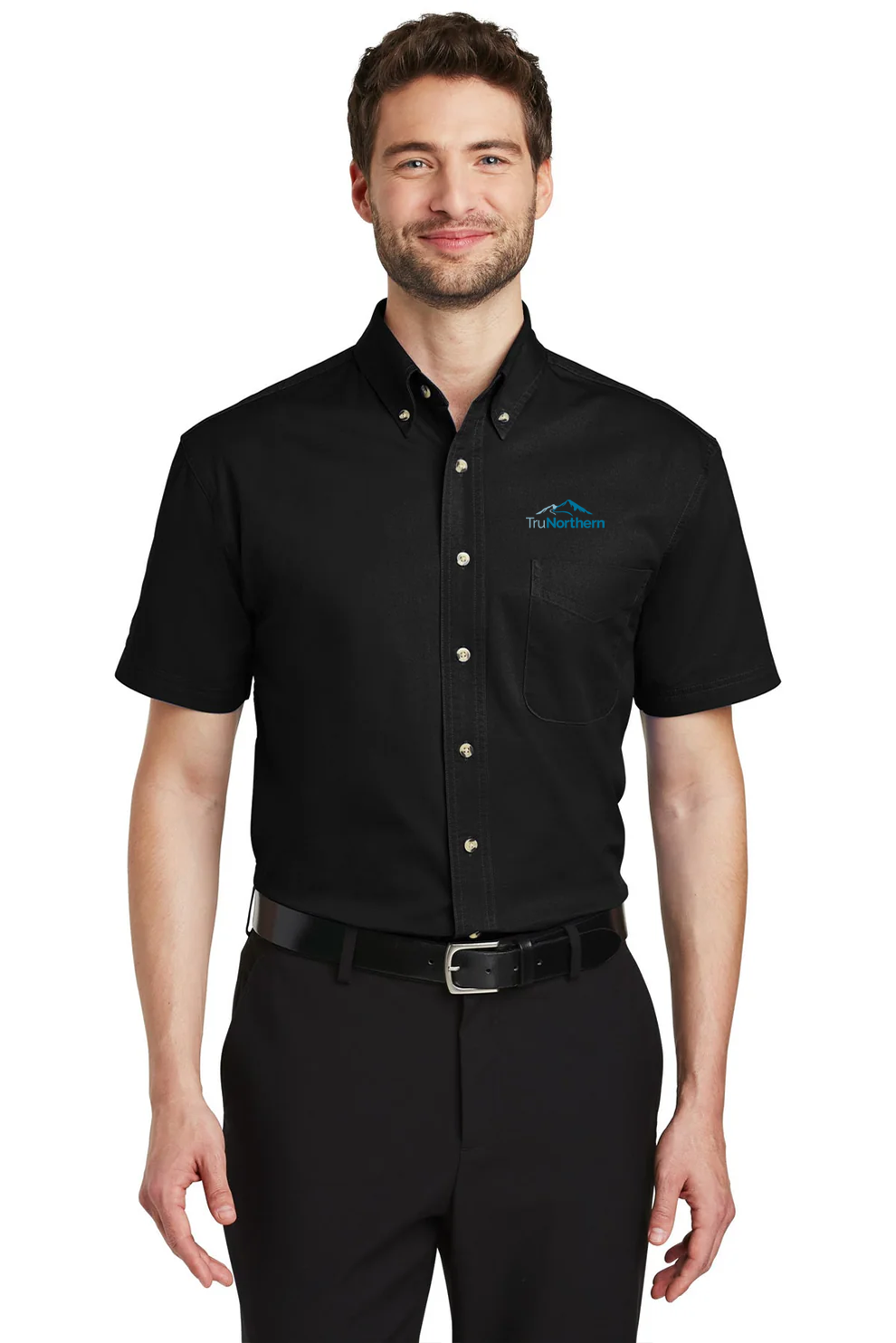 Port Authority Short Sleeve Twill Shirt, Black [TruNorthern]