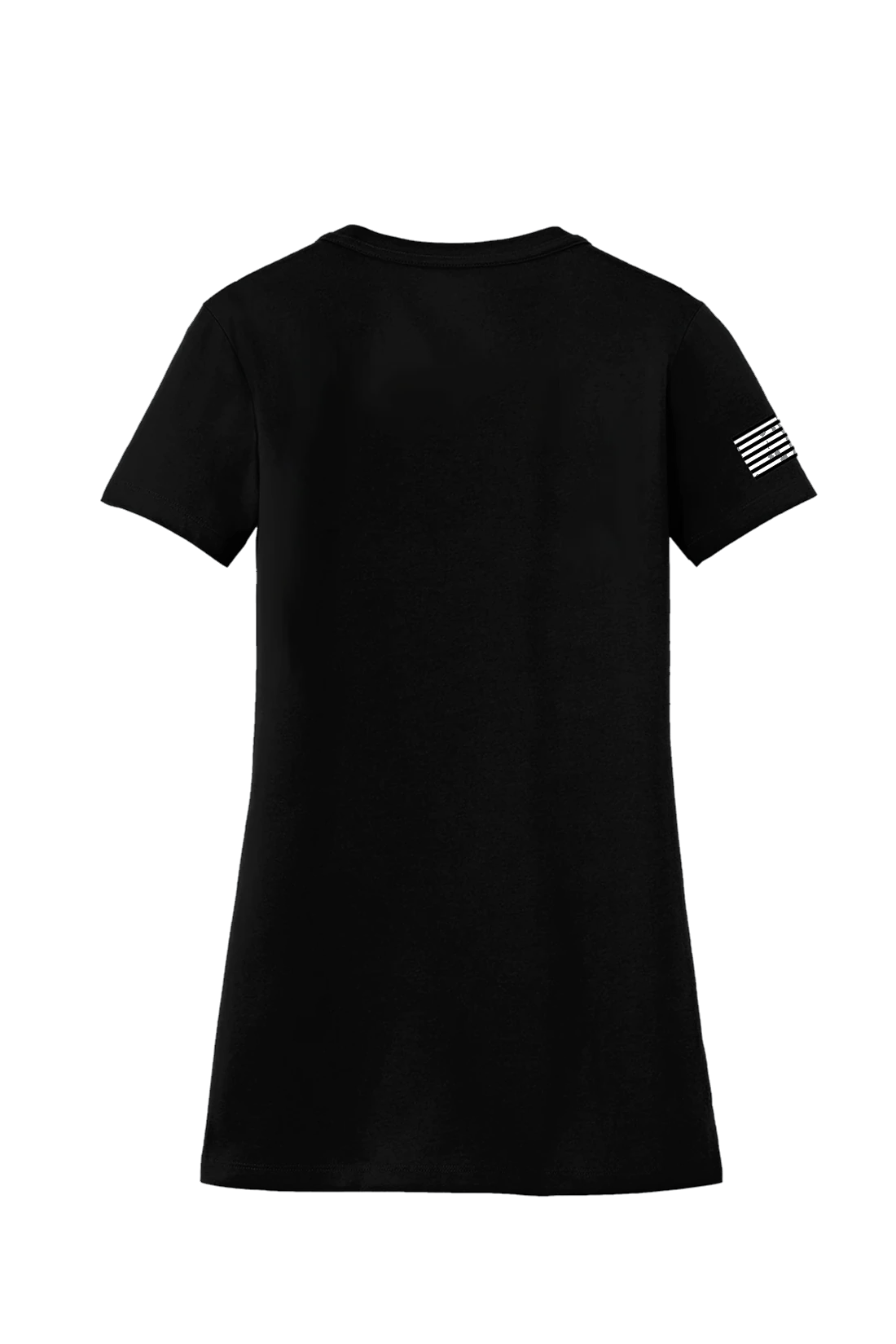 New Era Ladies Heritage Blend V-Neck Printed Tee, Black [Stratolaunch]