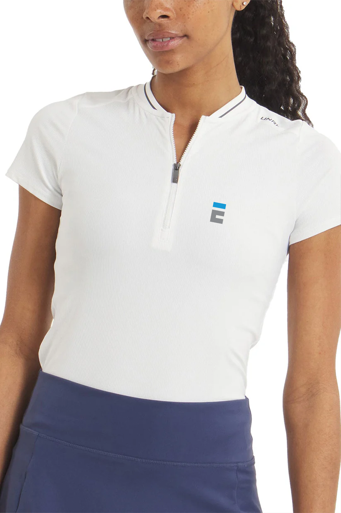 UNRL Amelia Short Sleeve Polo, White [Executive Construction]