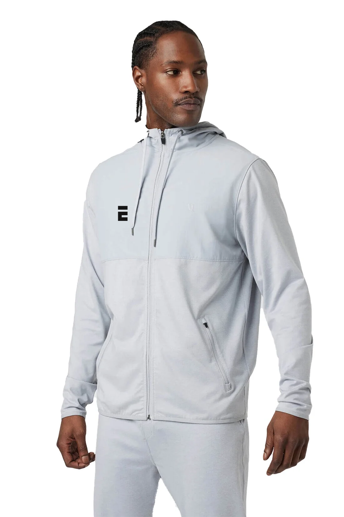 Vuori Men's Sunday Element Jacket, Platinum Heather [Executive Construction]
