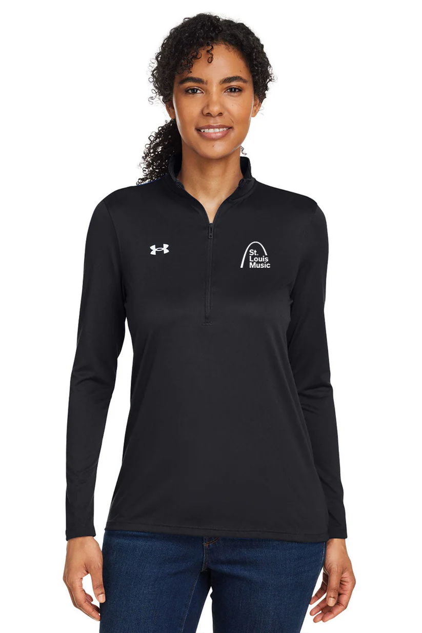 Under Armour Ladies Tech Half-Zip, Black [St Louis Music]