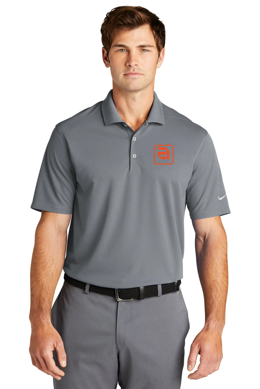 Nike Dri-FIT Micro Pique Polo, Cool Grey [AL Adams Construction]