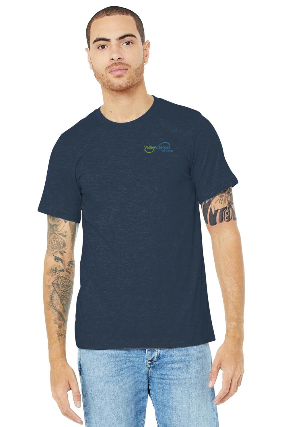 Bella Canvas Unisex Jersey T-Shirt, Navy [Valley Internet]