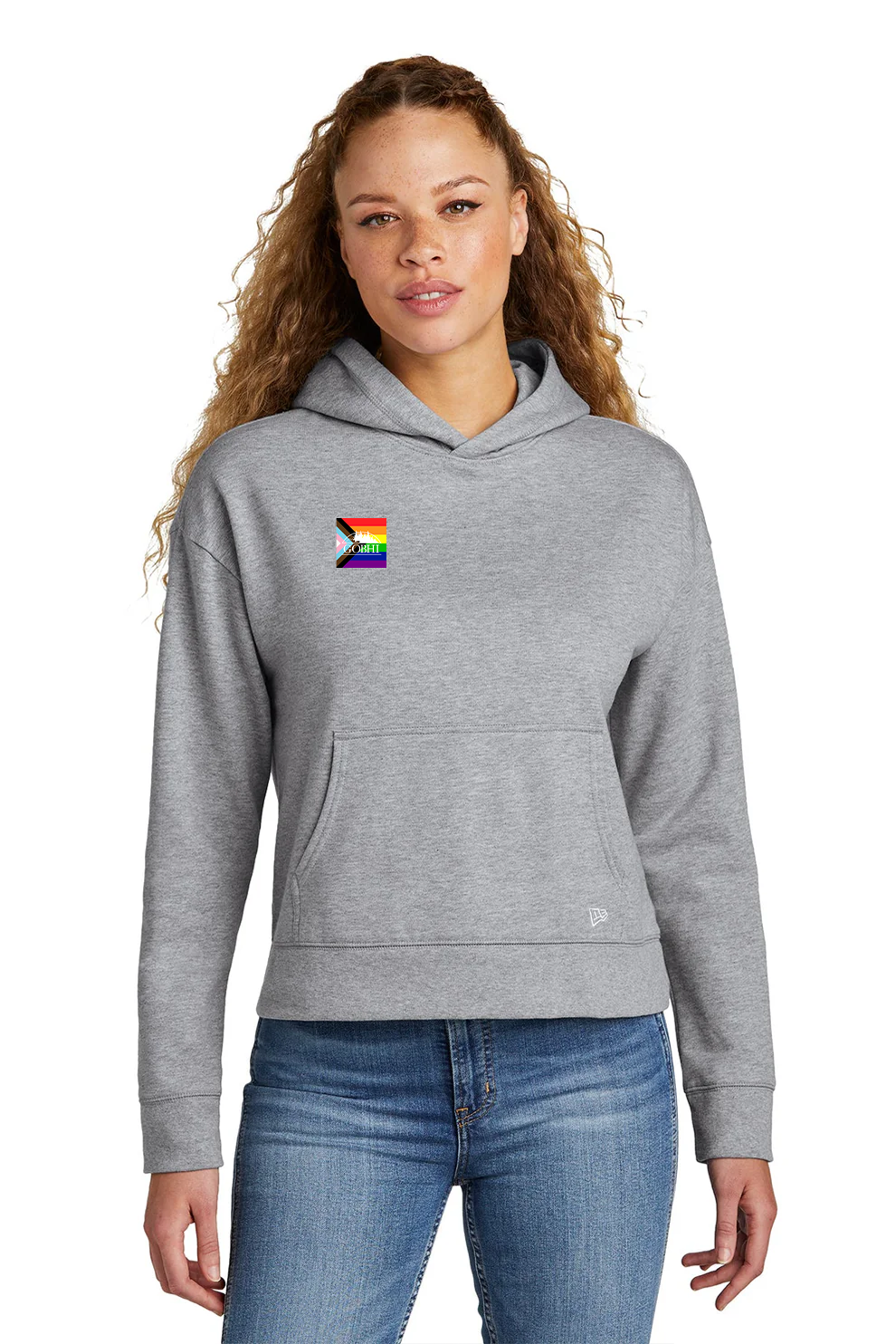 New Era Ladies Comeback Fleece Hoodie, Athletic Heather [GOBHI]