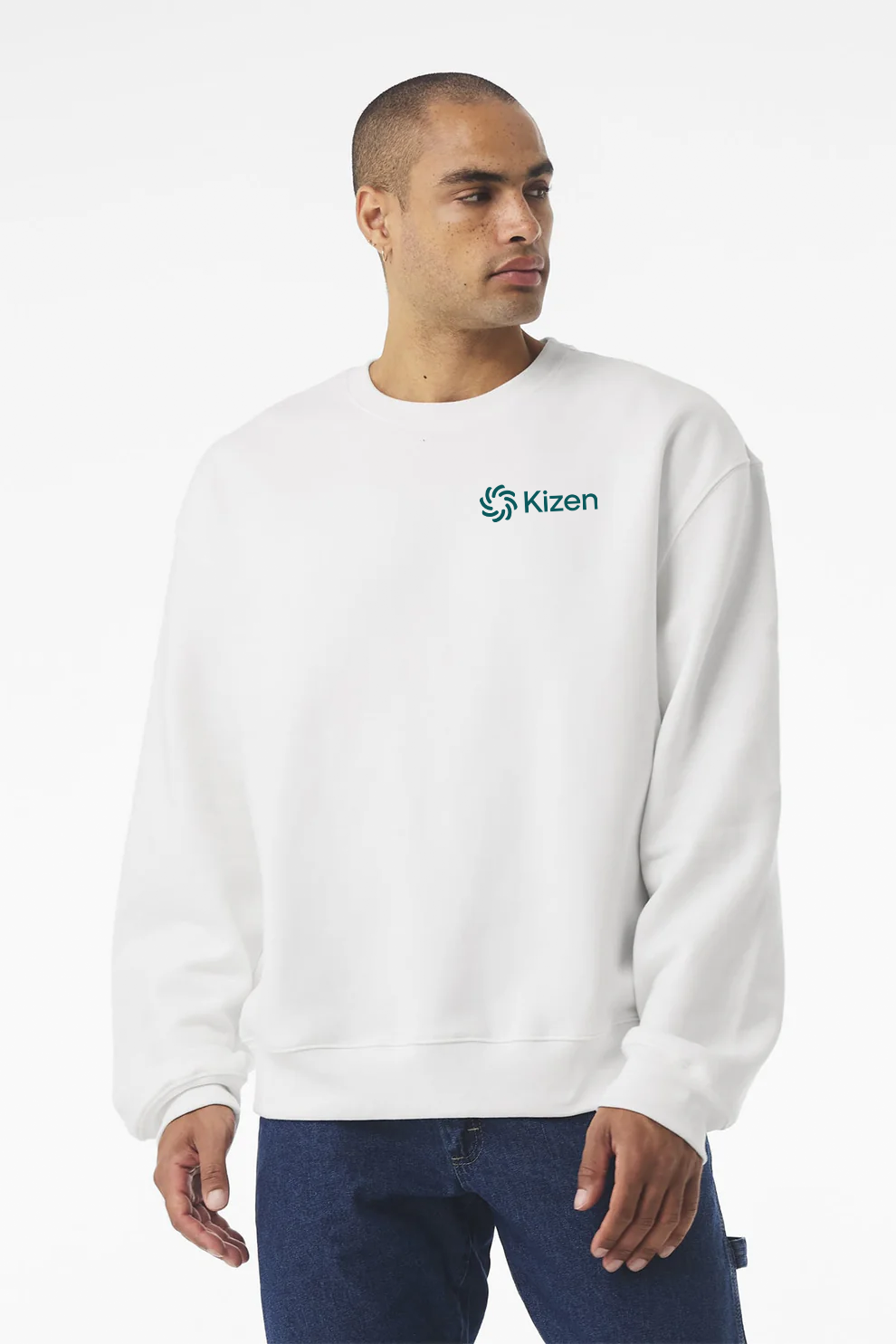 Bella Canvas Unisex Heavyweight Crewneck Sweatshirt, White [Kizen]