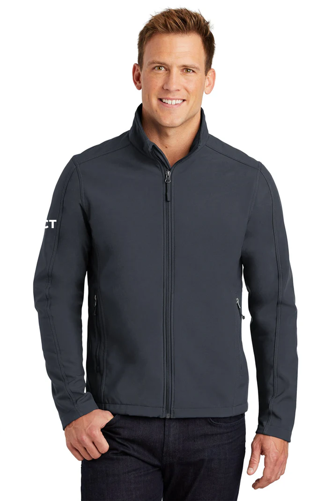 Port Authority Tall Core Soft Shell Jacket, Battleship Grey [NCT]