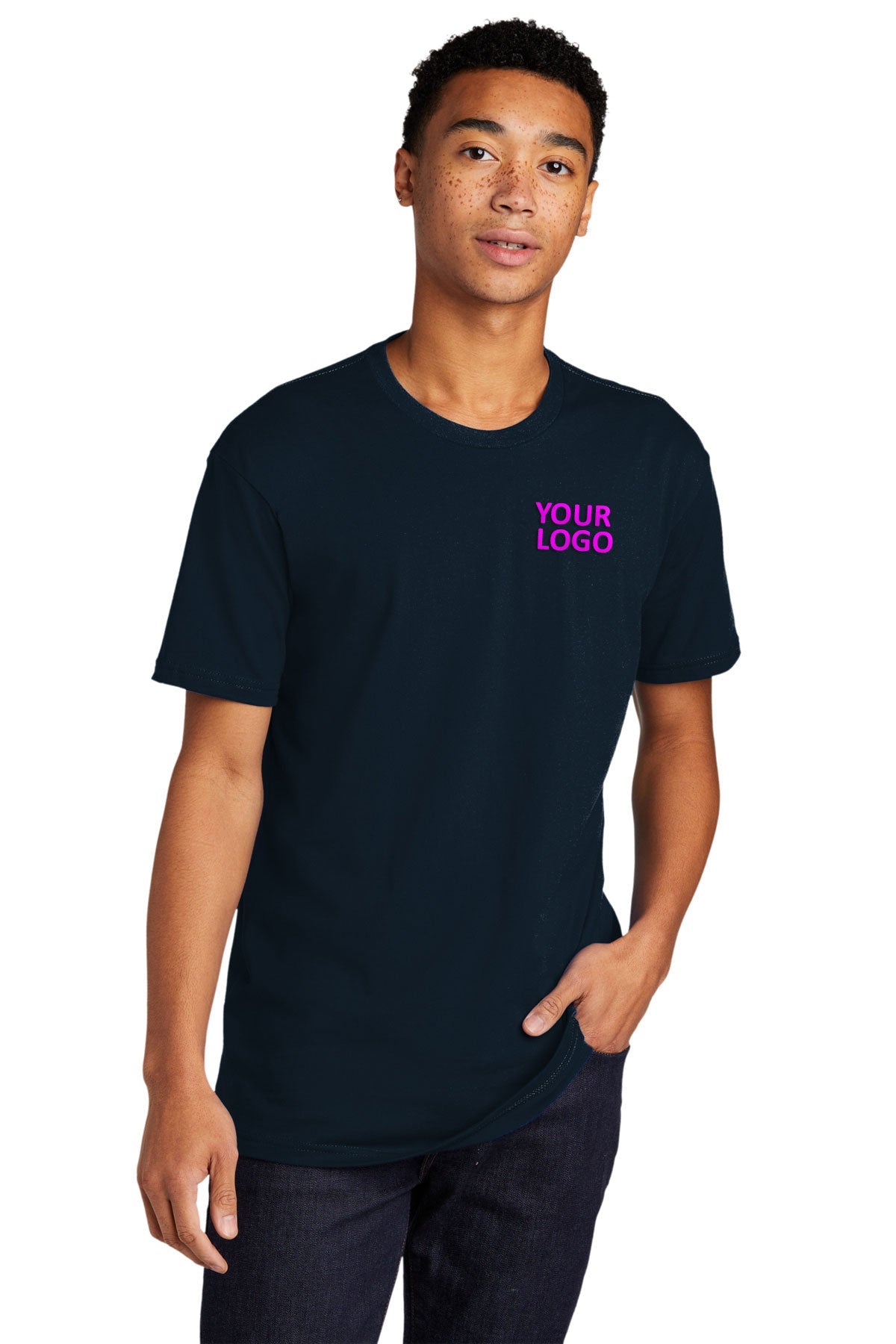 Next Level Unisex Cotton Custom Tee's, Midnight Navy [Tongue Point Job Corps]