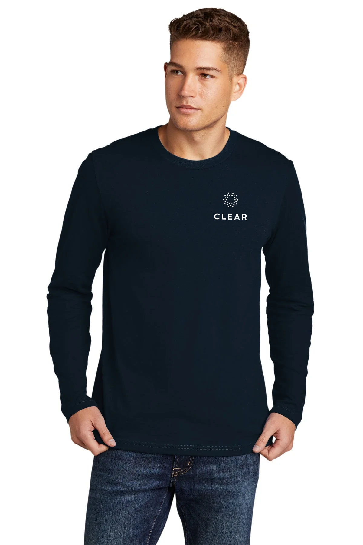 Next Level Cotton Long Sleeve Tee Midnight Navy [CLEAR]