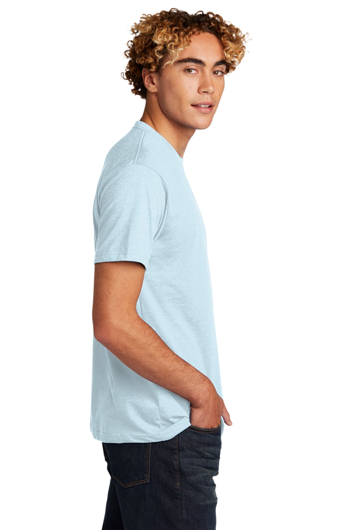 Next Level Unisex CVC Customized T-Shirts, Ice Blue [Milford Mining Company Utah]