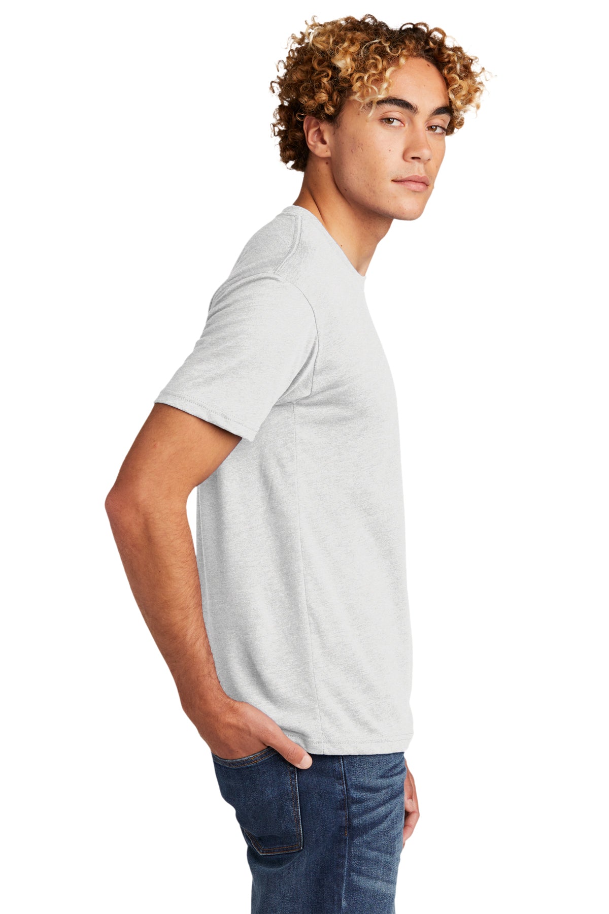 Next Level Unisex Tri Blend Customized Tee's, Heather White [Real8 Group]