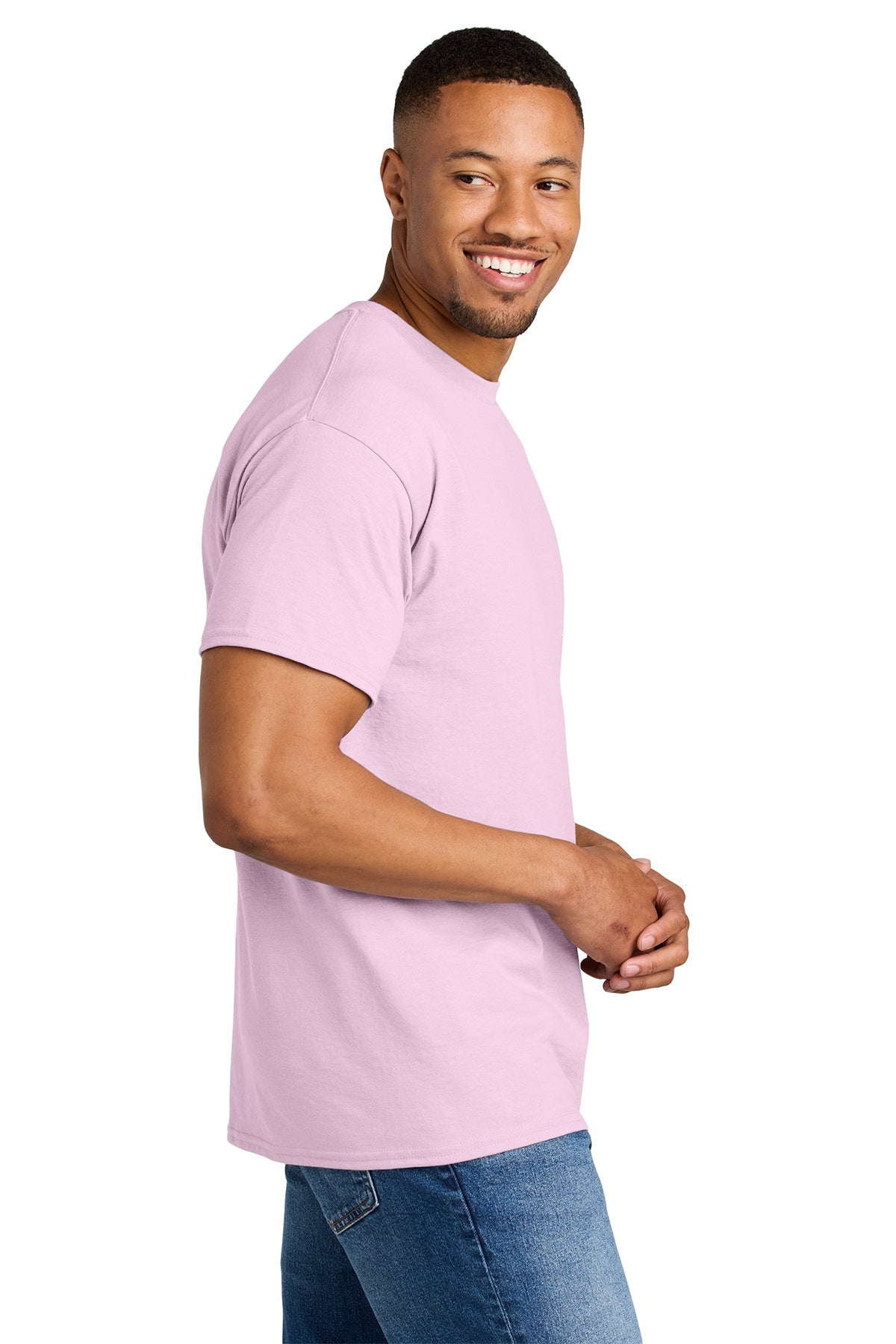 gildan dryblend cotton poly t shirt 8000 light pink
