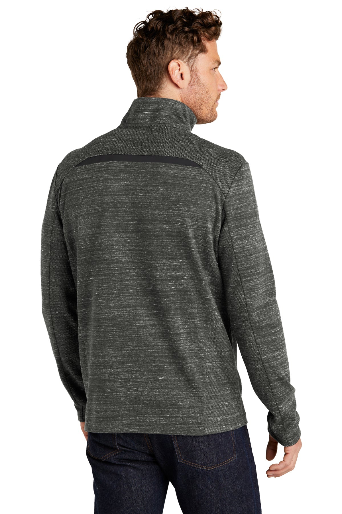 OGIO Flux Custom Quarter Zips, Tarmac Grey Heather [Orange by Fooda]