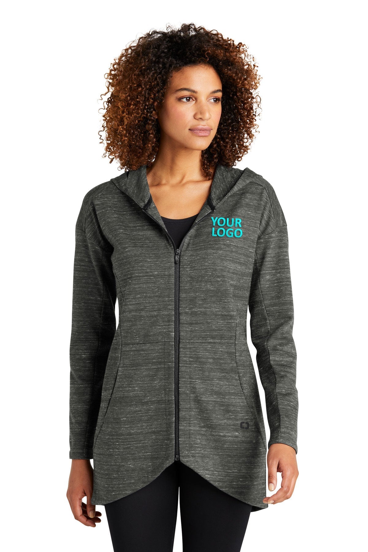 OGIO Ladies Flux Custom Full-Zip Hoodies, Tarmac Grey [Fooda]