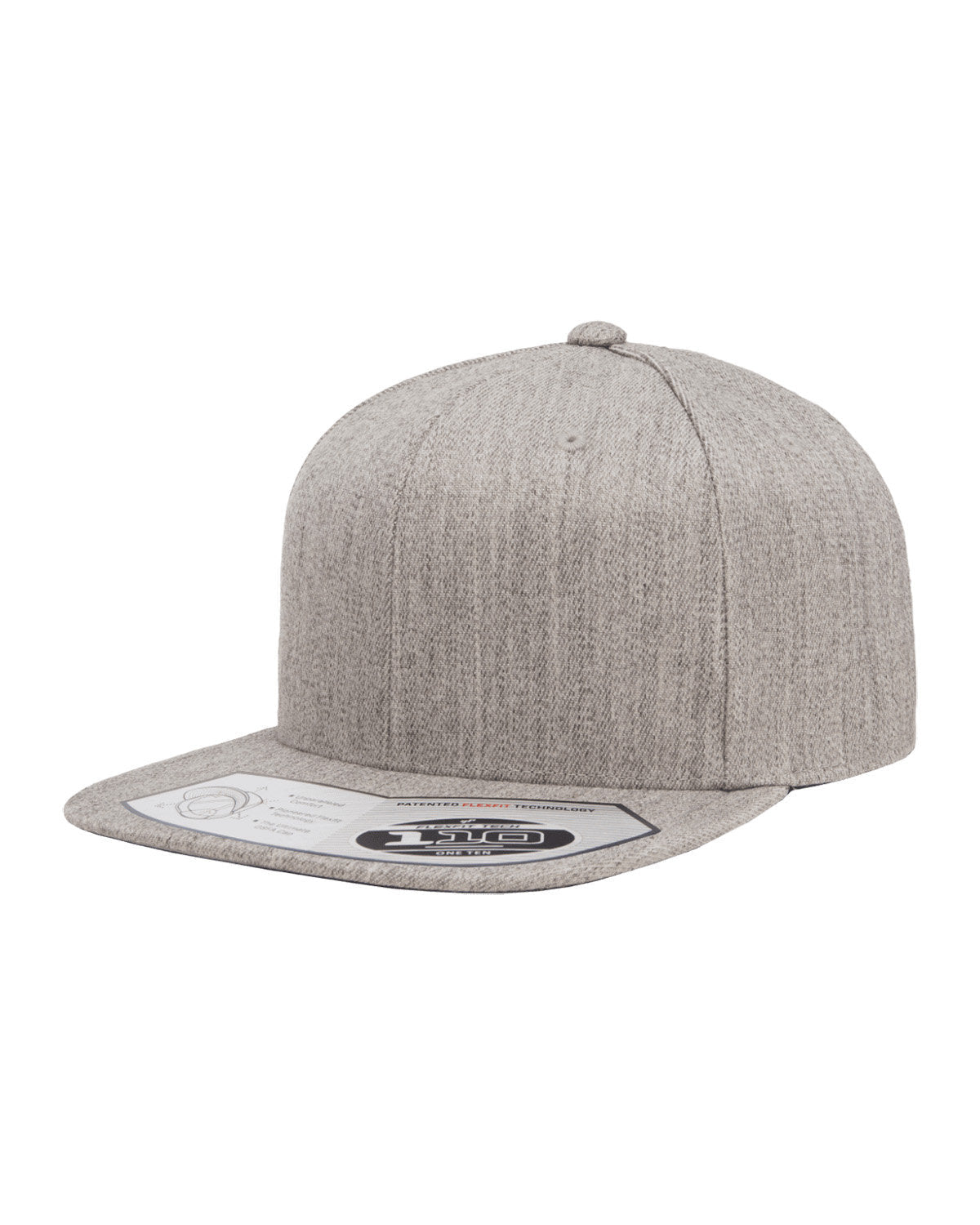 Flexfit Wool Blend Snapback Custom Caps, Heather Grey [LeVecke]