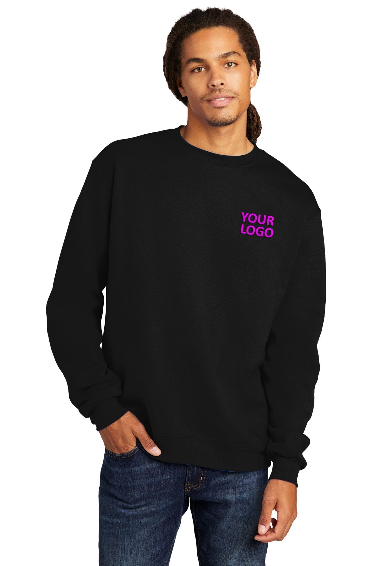 Champion Eco Fleece Crewneck Sweatshirt, Black [Oregon Founders Club]