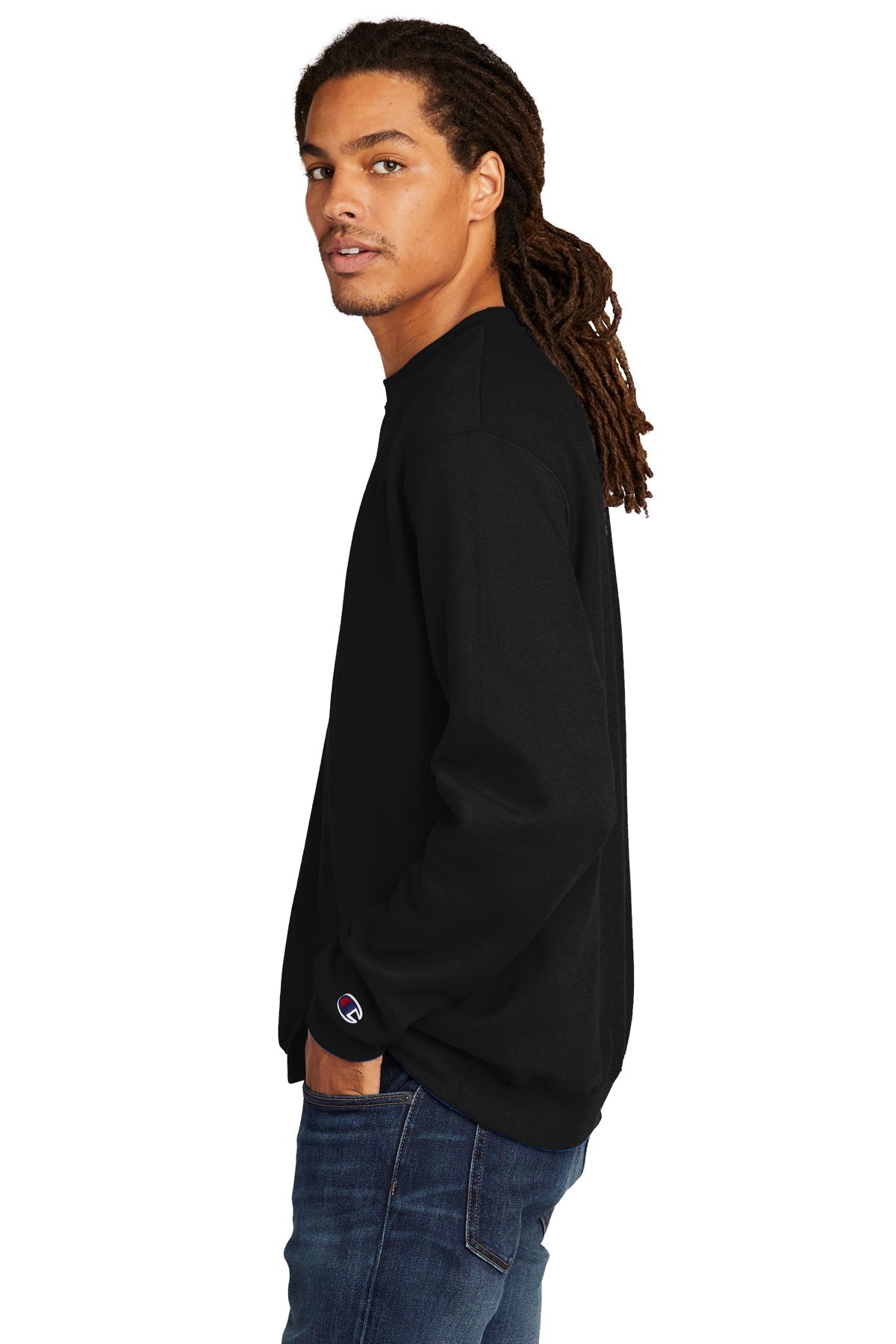 Champion Eco Fleece Crewneck Sweatshirt, Black [Oregon Founders Club]