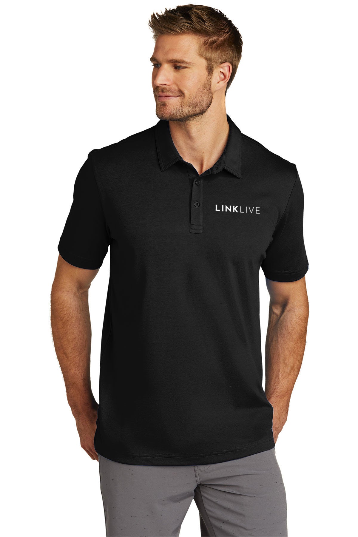 TravisMathew Oceanside Solid Polo Black [LinkLive]