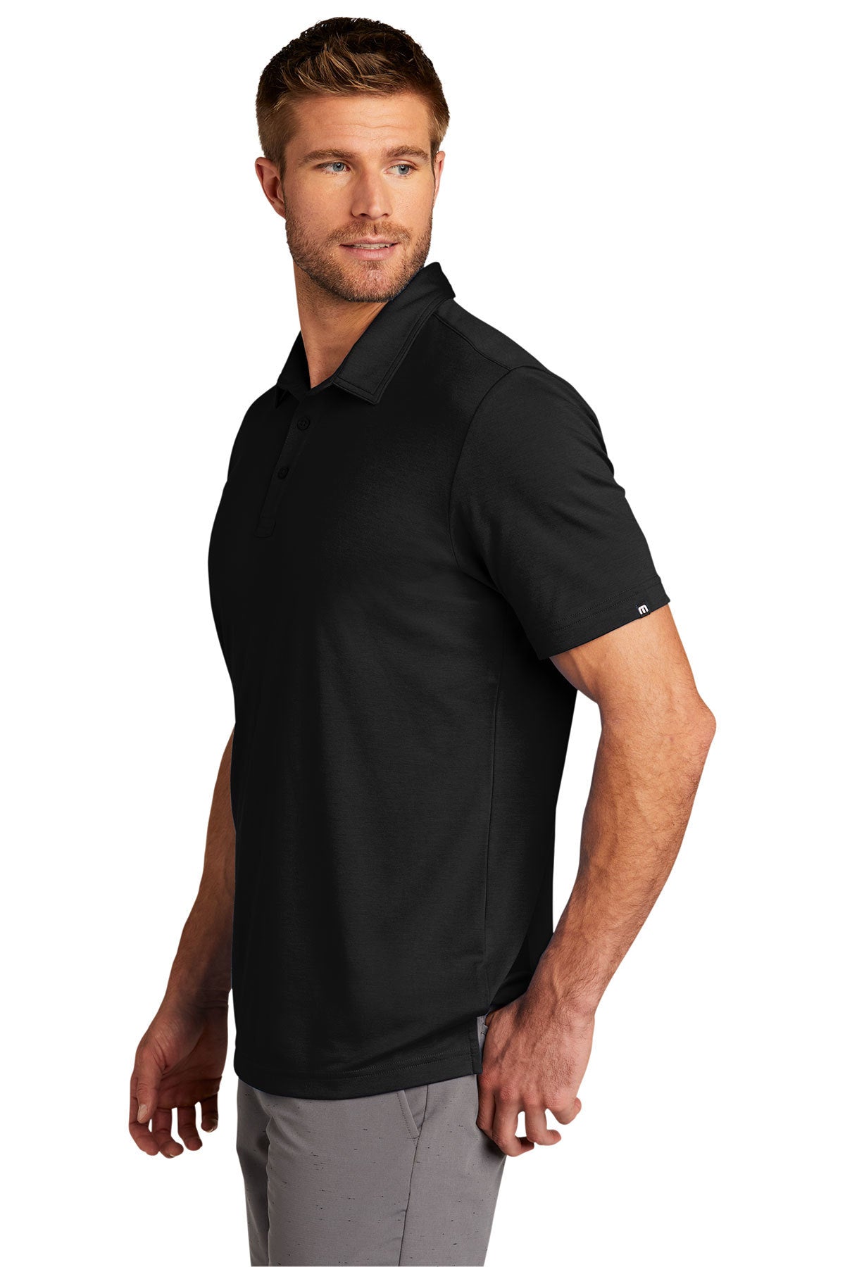 TravisMathew Oceanside Solid Polo Black [Ascend Vision Partners]