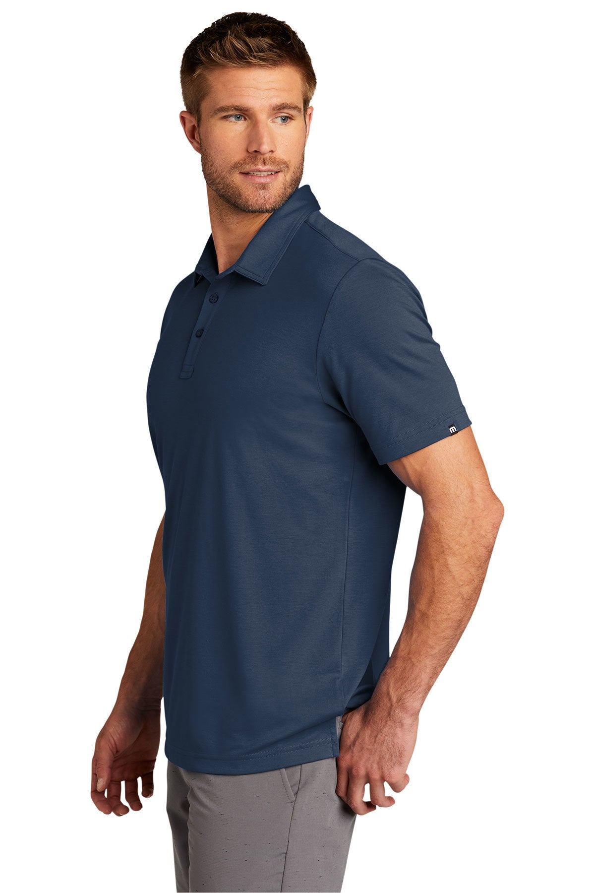TravisMathew Oceanside Solid Polo Blue Nights [The Braff Group]
