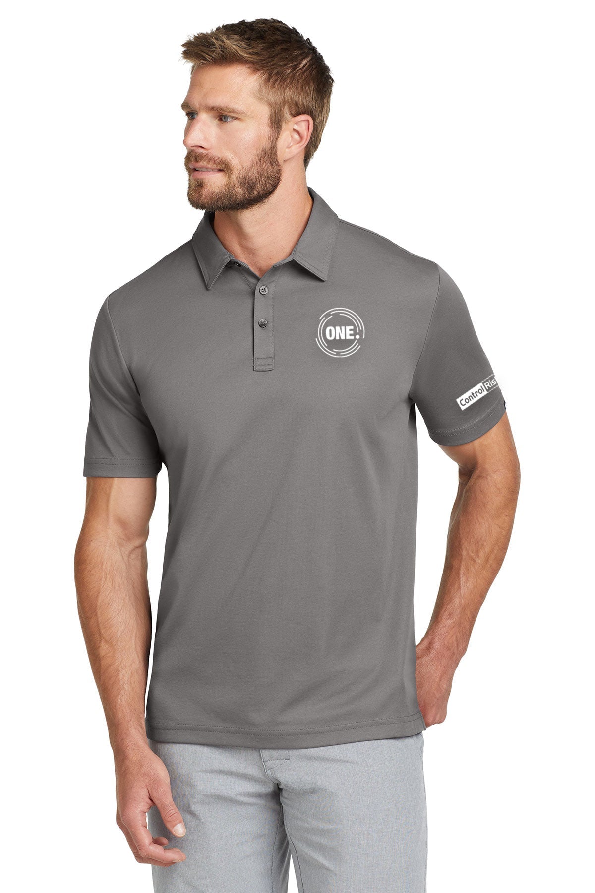 TravisMathew Oceanside Solid Polo Quiet Shade Grey [Control Risks]